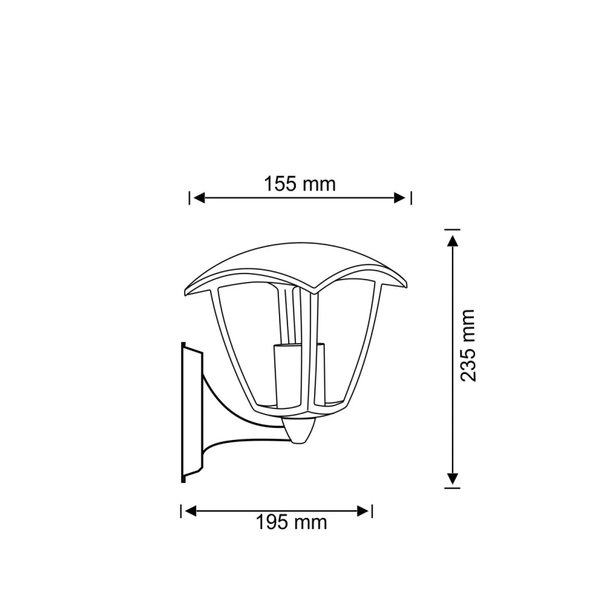 Lauko sieninis šviestuvas IGMA 1xE27/12W/230V IP44