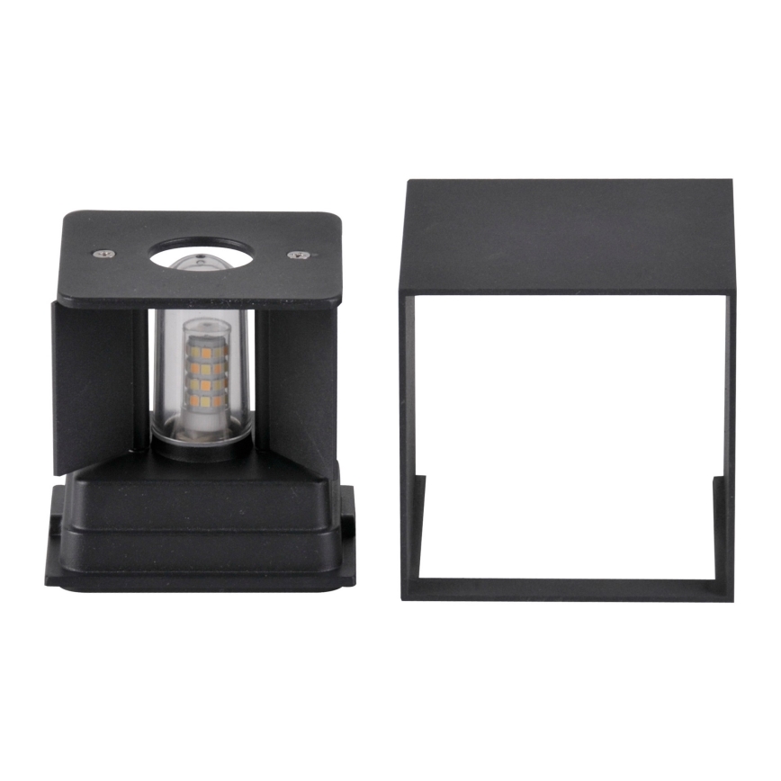 Lauko sieninis šviestuvas KIOTO 1xG9/5W/230V IP44 juodas