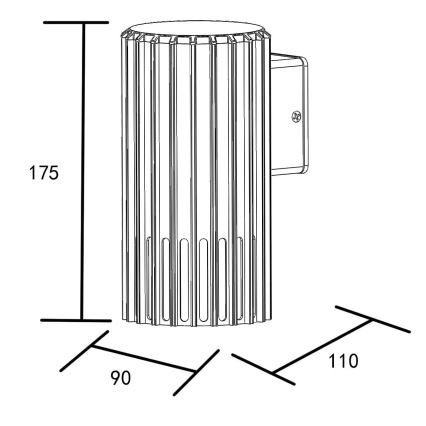 Lauko sieninis šviestuvas KUUSAMO 1xE27/20W/230V IP54 grafitas