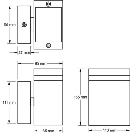 Lauko sieninis šviestuvas LITEK 1xGU10/30W/230V IP54 pilka