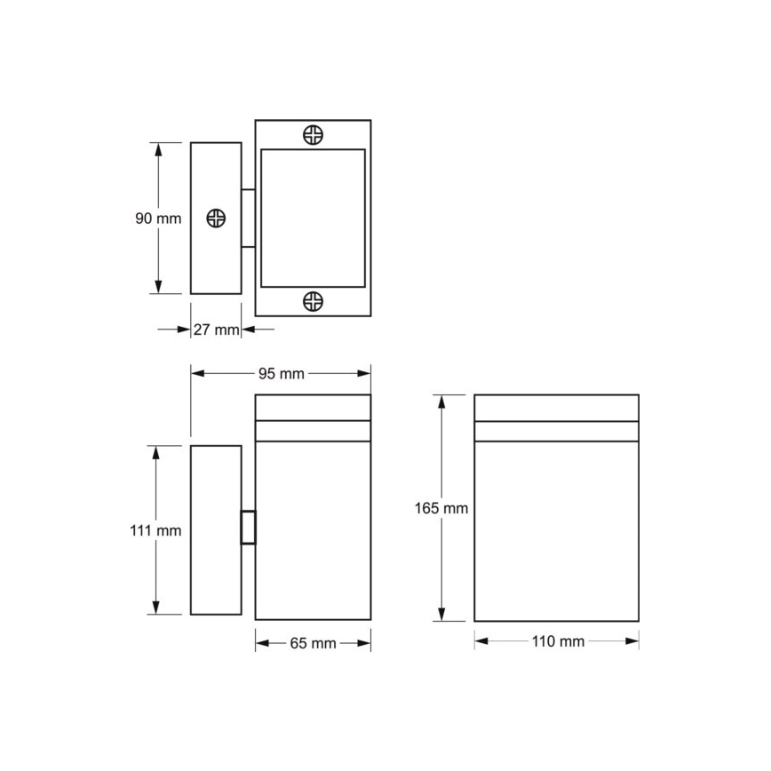 Lauko sieninis šviestuvas LITEK 1xGU10/30W/230V IP54 pilka