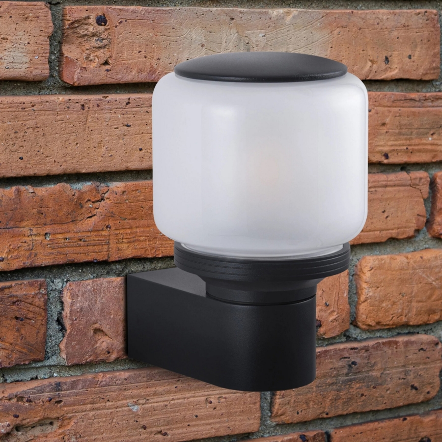 Lauko sieninis šviestuvas MADRID 1xE27/12W/230V IP44, juodas