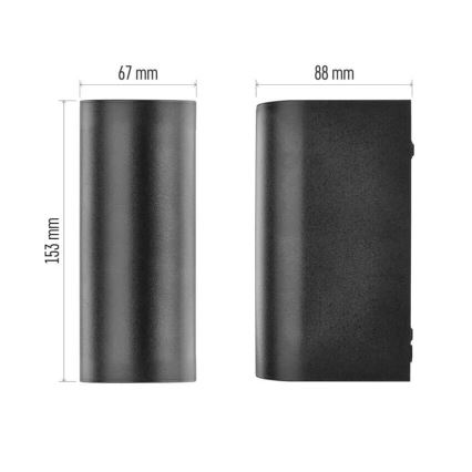 Lauko sieninis šviestuvas OCULUS 2xGU10/7W/230V IP44