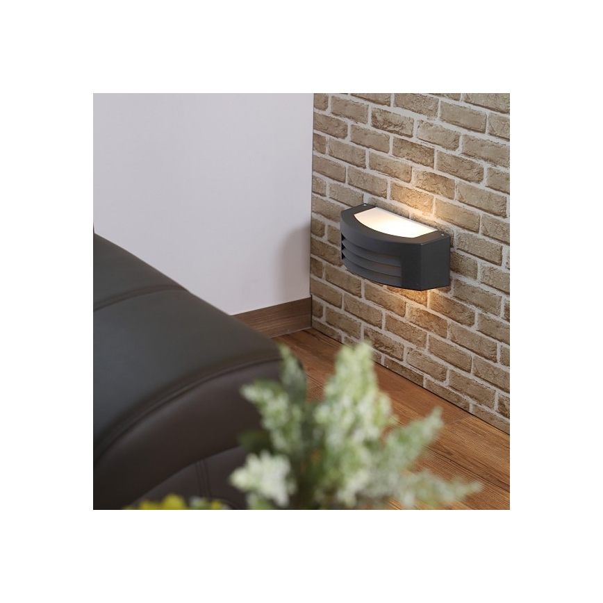 Lauko sieninis šviestuvas OLIANA 1xE27/60W/230V IP54 antracitas