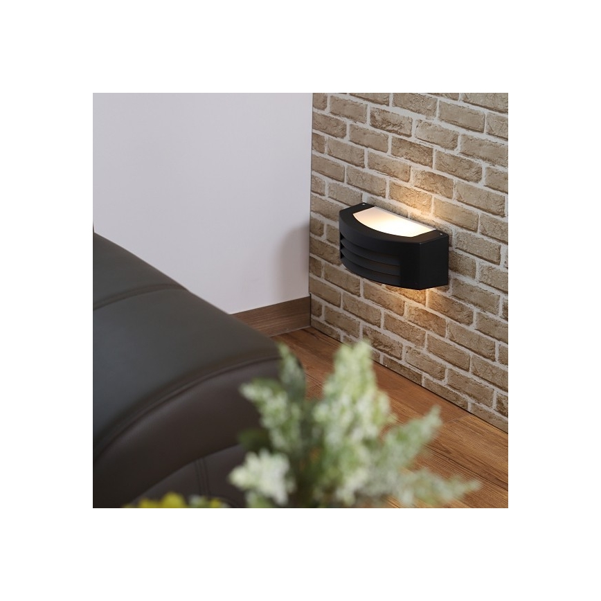 Lauko sieninis šviestuvas OLIANA 1xE27/60W/230V IP54 juoda