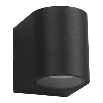 Lauko sieninis šviestuvas OVALIS 1xGU10/35W/230V IP44 juoda