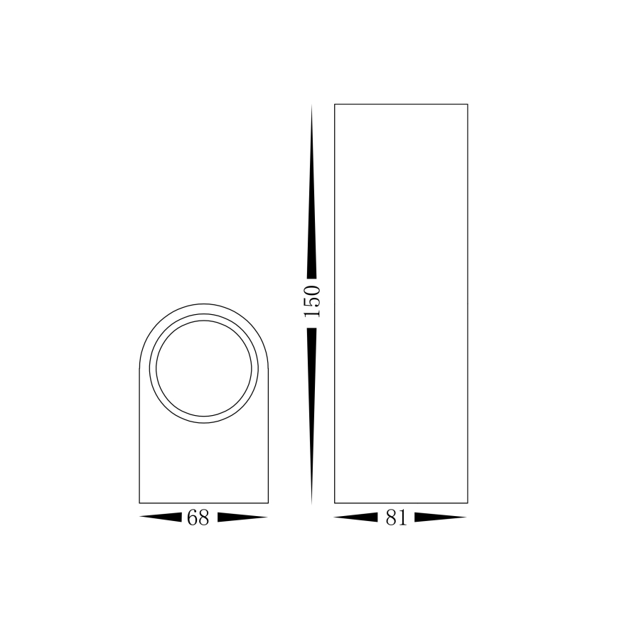 Lauko sieninis šviestuvas OVALIS 2xGU10/35W/230V IP44 juoda