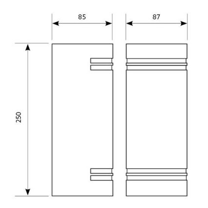 Lauko sieninis šviestuvas QUAZAR7 2xGU10/11W/230V IP44 juodas