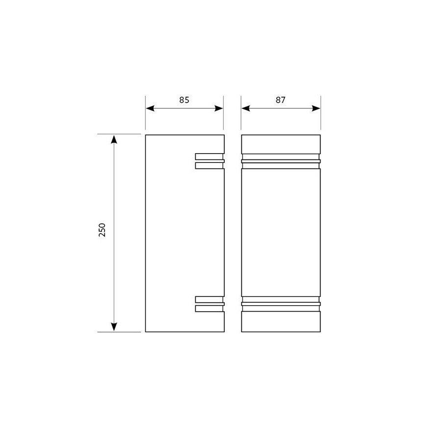 Lauko sieninis šviestuvas QUAZAR7 2xGU10/11W/230V IP44 juodas