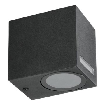 Lauko sieninis šviestuvas QUERK 1xGU10/35W/230V IP54 8 cm juoda
