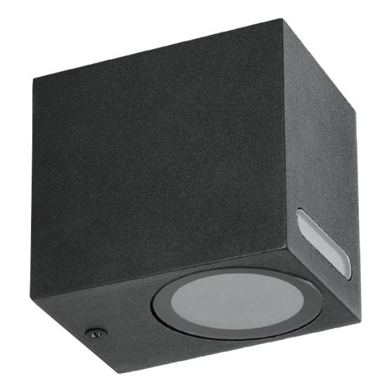 Lauko sieninis šviestuvas QUERK 1xGU10/35W/230V IP54 8 cm juoda
