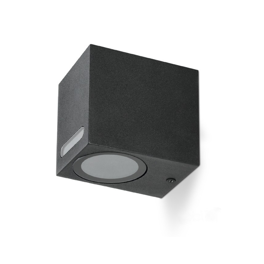 Lauko sieninis šviestuvas QUERK 1xGU10/35W/230V IP54 8 cm juoda