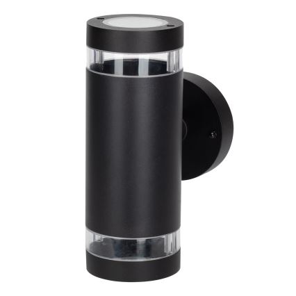 Lauko sieninis šviestuvas RINO 2xGU10/12W/230V IP54 juoda