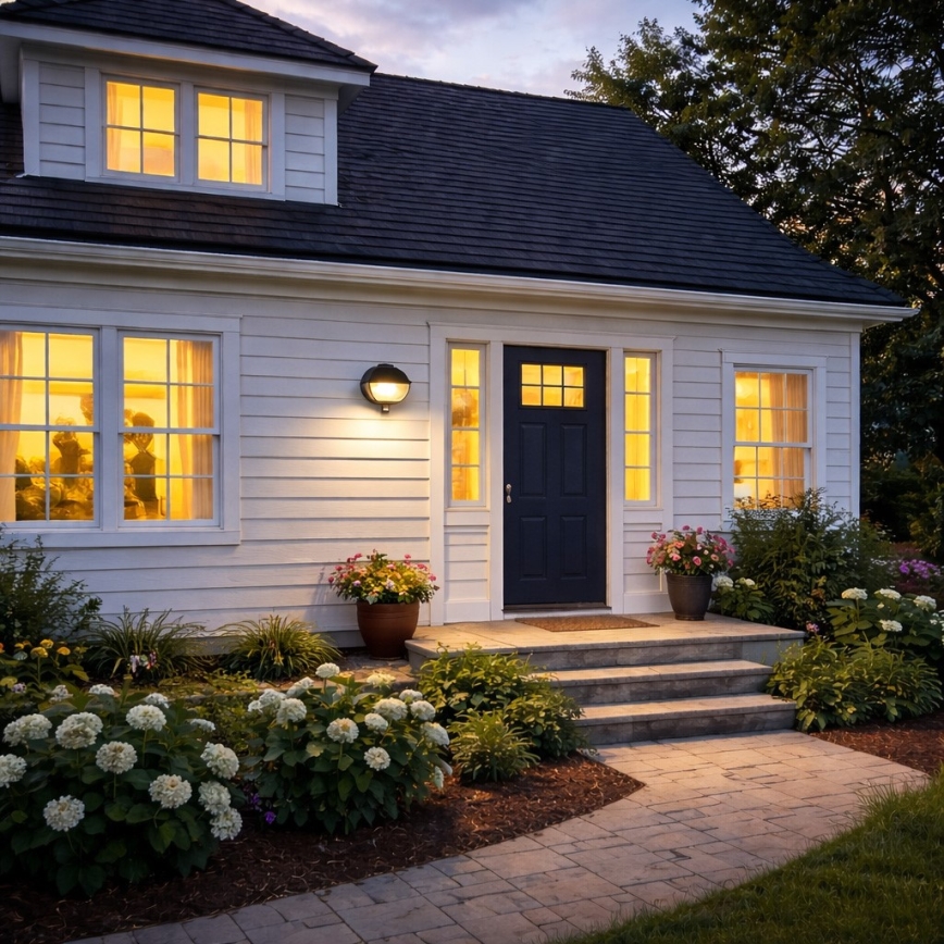 Lauko sieninis šviestuvas su judesio davikliu ORIKO 1xE27/15W/230V IP54 juodas