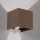 Lauko sieninis šviestuvas su judesio ir sutemų jutikliu CUBE-S LED/13W/230V IP54 ruda