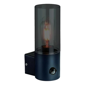 Lauko sieninis šviestuvas su judesio jutikliu HARLEM 1xE27/60W/230V IP44 juodas