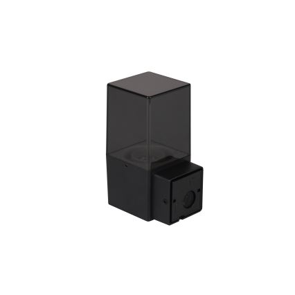 Lauko sieninis šviestuvas su judesio ir sutemų jutikliu 1xE27/40W/230V IP44 juoda/dūminė