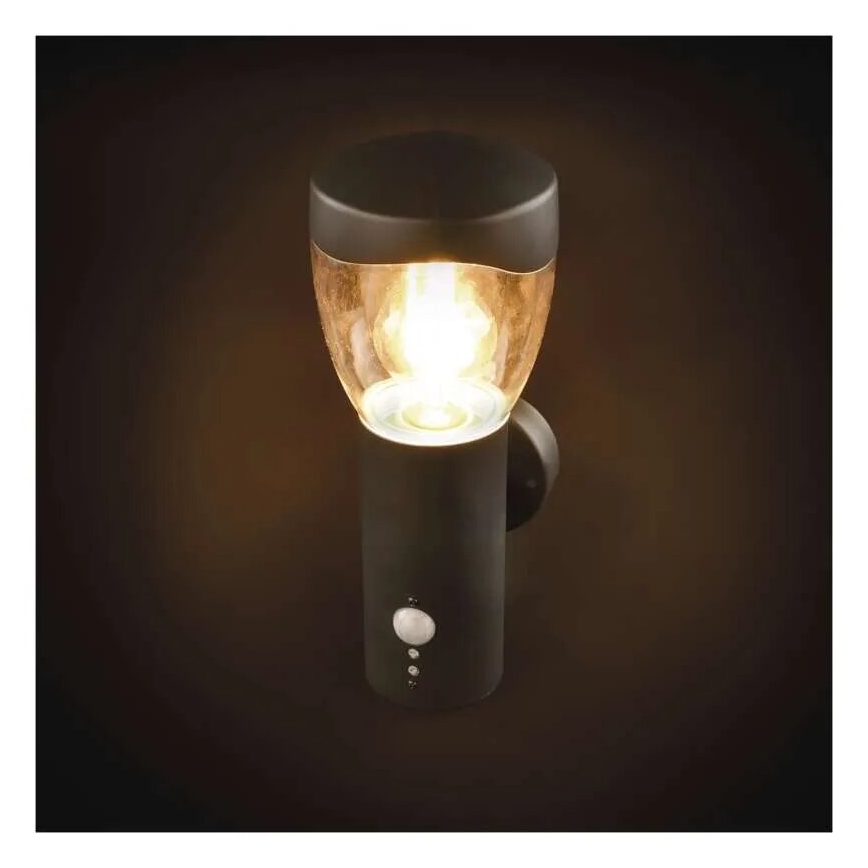 Lauko sieninis šviestuvas su jutikliu ARTEO 1xE27/15W/230V IP44