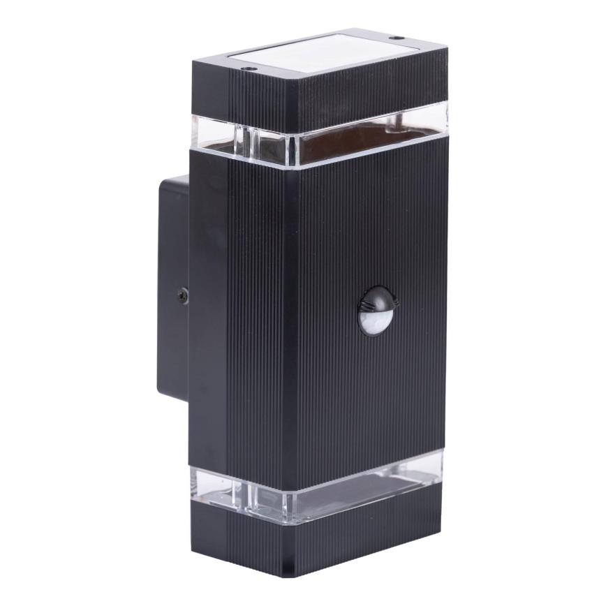 Lauko sieninis šviestuvas su jutikliu NIZZA 2xGU10/35W/230V IP65