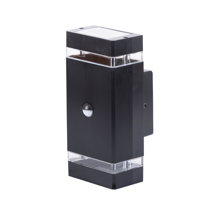 Lauko sieninis šviestuvas su jutikliu NIZZA 2xGU10/35W/230V IP65