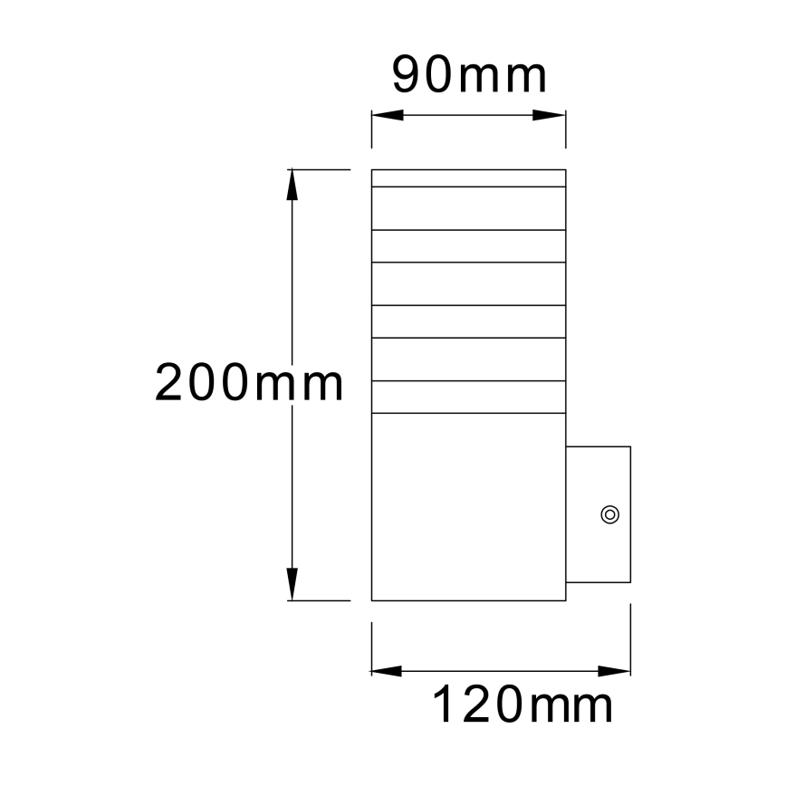 Lauko sieninis šviestuvas su jutikliu TEKSAS 1xE27/12W/230V IP44 antracitas