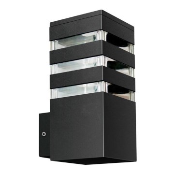 Lauko sieninis šviestuvas TEKSAS 1xE27/12W/230V IP44 antracitas