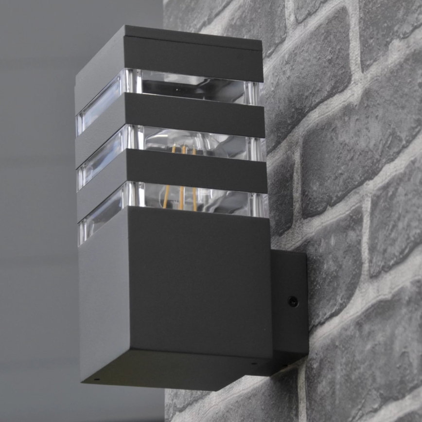 Lauko sieninis šviestuvas TEKSAS 1xE27/12W/230V IP44 antracitas