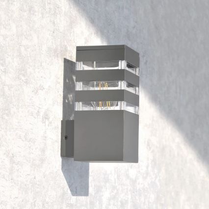 Lauko sieninis šviestuvas TEKSAS 1xE27/12W/230V IP44 antracitas