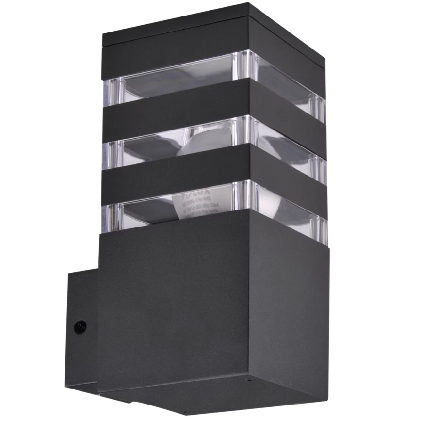 Lauko sieninis šviestuvas TEKSAS 1xE27/12W/230V IP44 antracitas