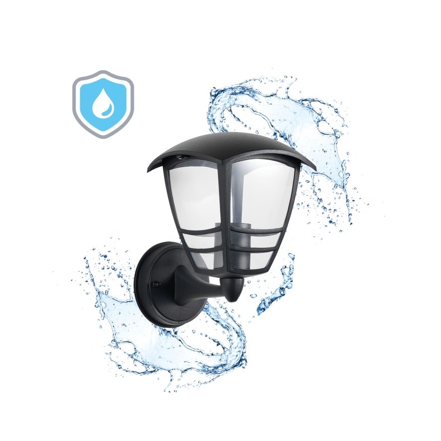 Lauko sieninis šviestuvas TEVIO 1xE27/60W/230V IP54 juoda