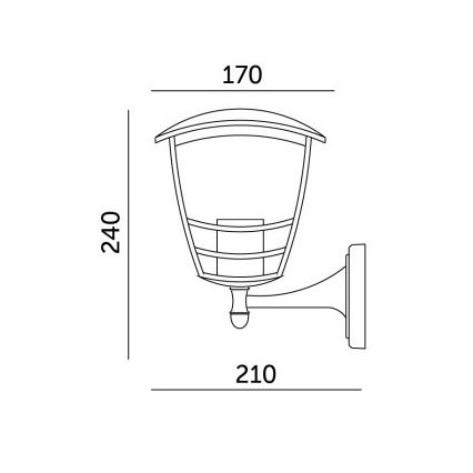 Lauko sieninis šviestuvas TEVIO 1xE27/60W/230V IP54 juoda