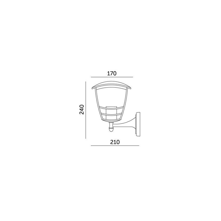 Lauko sieninis šviestuvas TEVIO 1xE27/60W/230V IP54 juoda