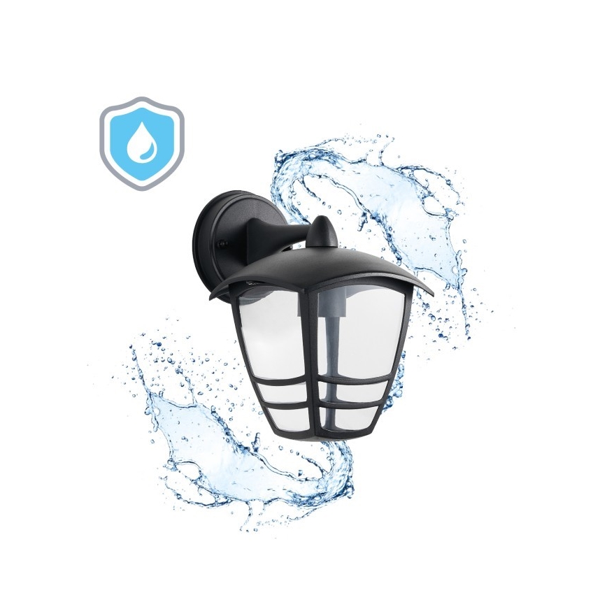 Lauko sieninis šviestuvas TEVIO KD 1xE27/60W/230V IP54 juoda