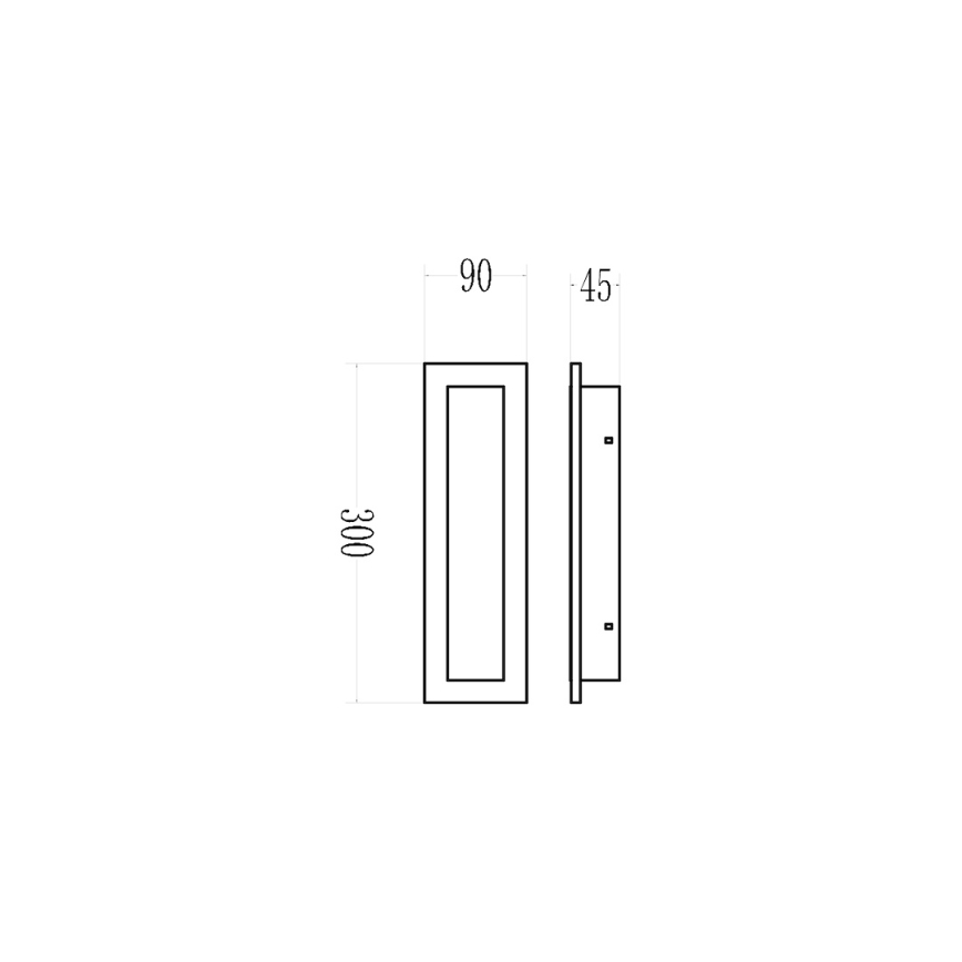 Lauko sieninis šviestuvas WOW LED/10W/230V 3000/4000/6500K 30 cm IP54 juodas