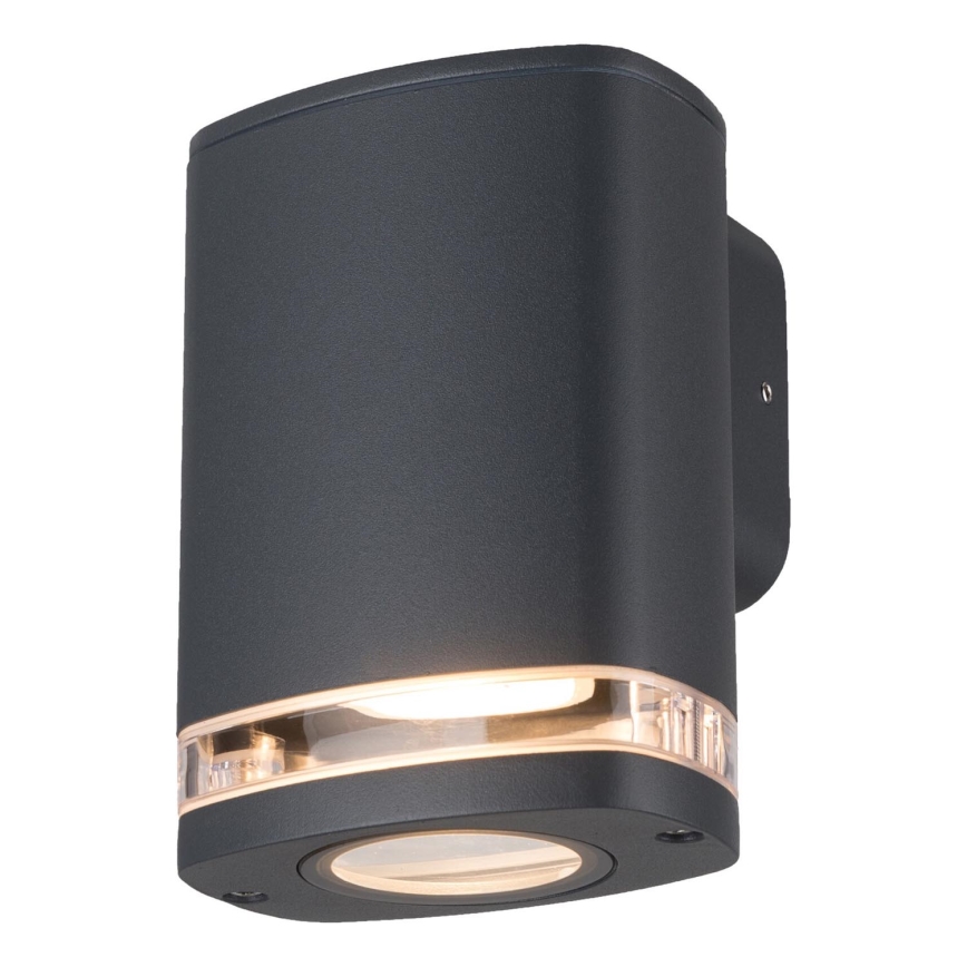 Lauko sieninis šviestuvas ZEVI 1xGU10/10W/230V IP54 antracitas