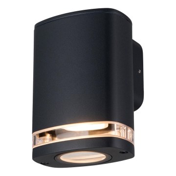 Lauko sieninis šviestuvas ZEVI 1xGU10/10W/230V IP54 juoda