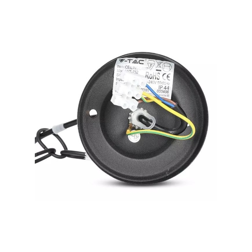Lauko sietynas ant grandinės 1xE27/40W/230V IP44 juodas
