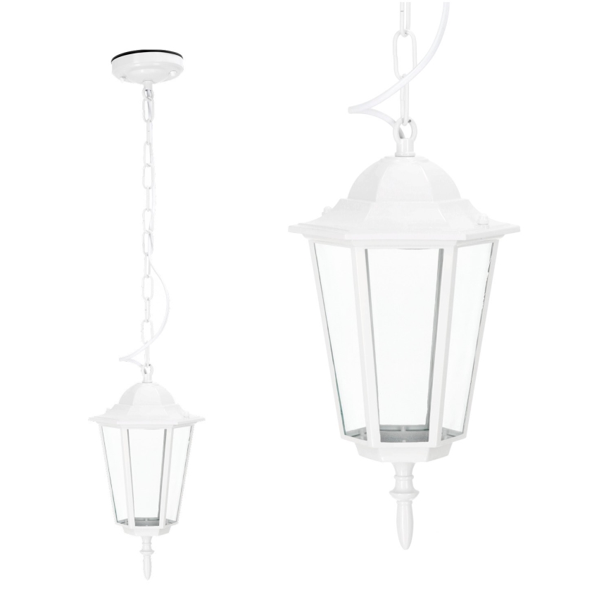 Lauko sietynas, kabinamas ant grandinės 1xE27/60W/230V IP44 balta