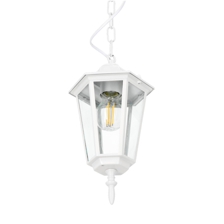 Lauko sietynas, kabinamas ant grandinės 1xE27/60W/230V IP44 balta