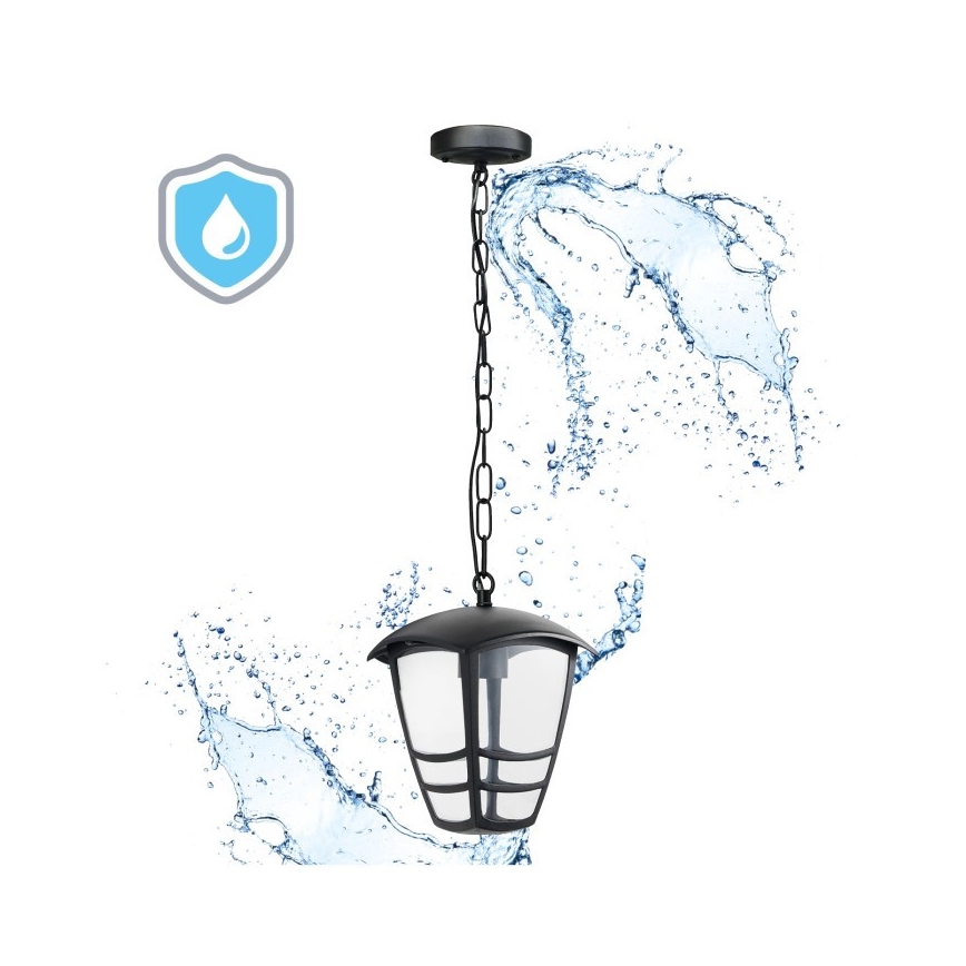 Lauko sietynas, kabinamas ant grandinės TEVIO 1xE27/60W/230V IP54 juoda