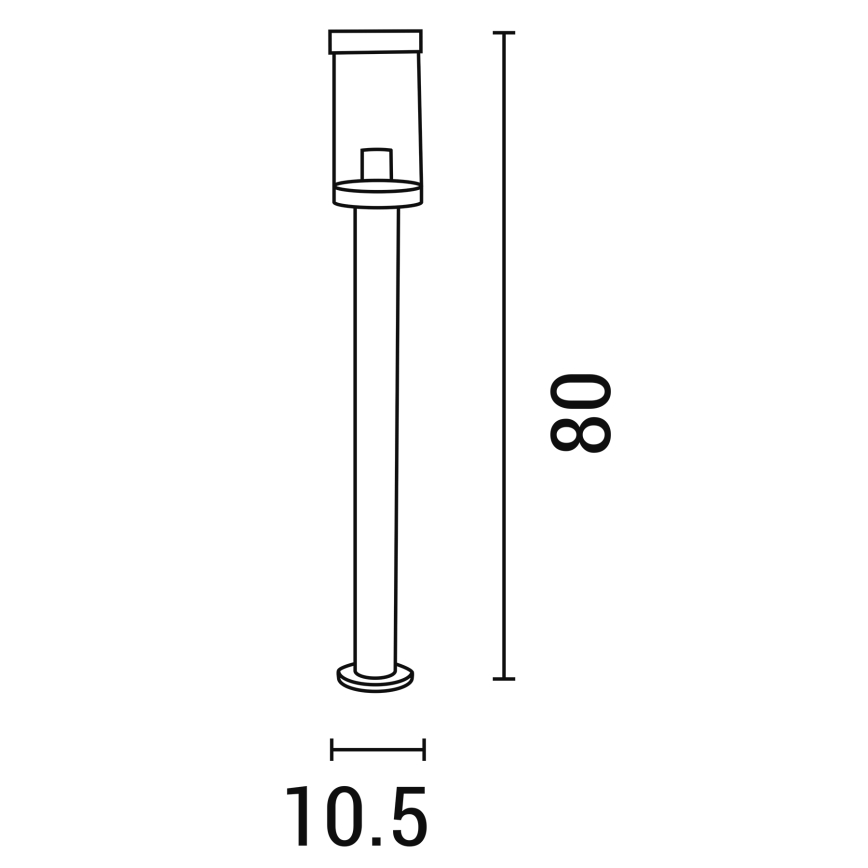 Lauko šviestuvas 1xE27/15W/230V 80 cm IP44 juoda