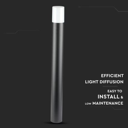 Lauko šviestuvas 1xGU10/35W/230V IP54 80 cm juoda