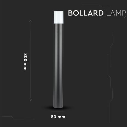 Lauko šviestuvas 1xGU10/35W/230V IP54 80 cm juoda