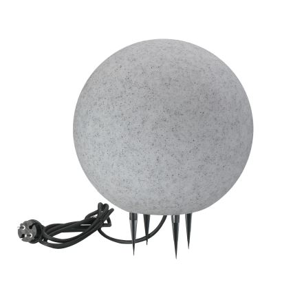 Lauko šviestuvas ARGENTO 1xE27/15W/230V diametras 30 cm IP65 pilka