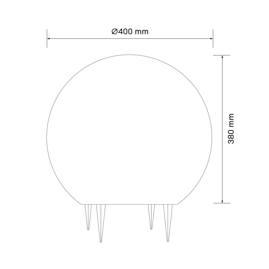 Lauko šviestuvas ARGENTO 1xE27/15W/230V diametras 40 cm IP65 balta