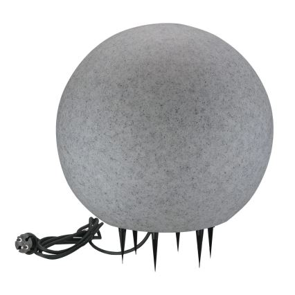 Lauko šviestuvas ARGENTO 1xE27/15W/230V diametras 40 cm IP65 pilka