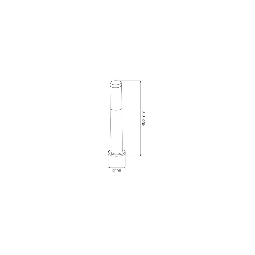 Lauko šviestuvas BROOKLYN 1xE27/60W/230V 45 cm IP44 matinis chromas