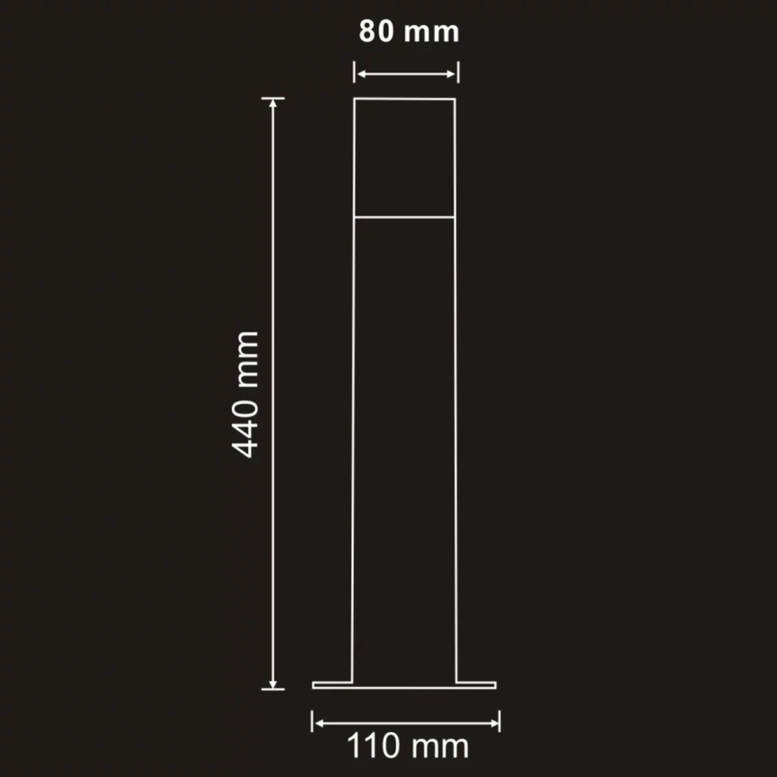 Lauko šviestuvas DALLAS 1xE27/12W/230V IP44 44 cm antracitas