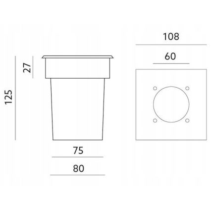Lauko įvažiavimo šviestuvas ENTRADA1 1xGU10/50W/230V IP65