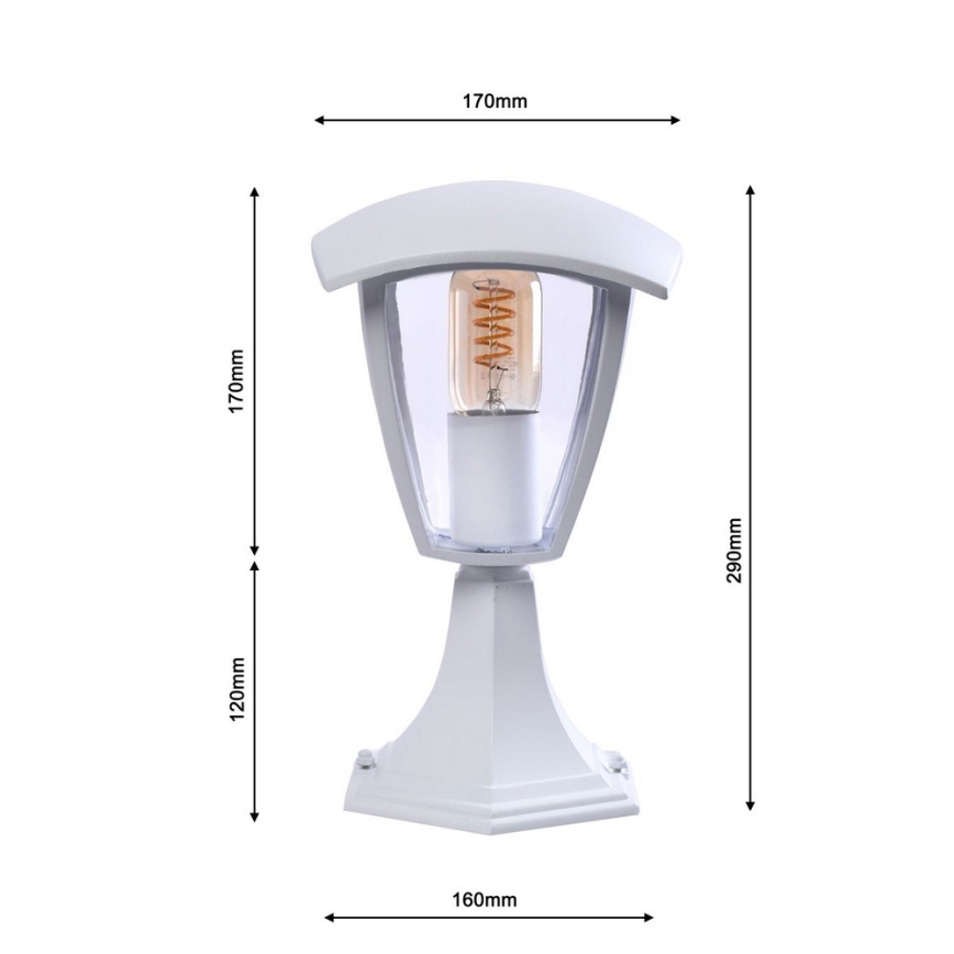 Lauko šviestuvas FOX 1xE27/40W/230V IP44 balta